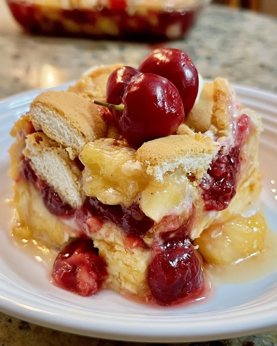 Nilla Wafers Banana Split Dump Cake