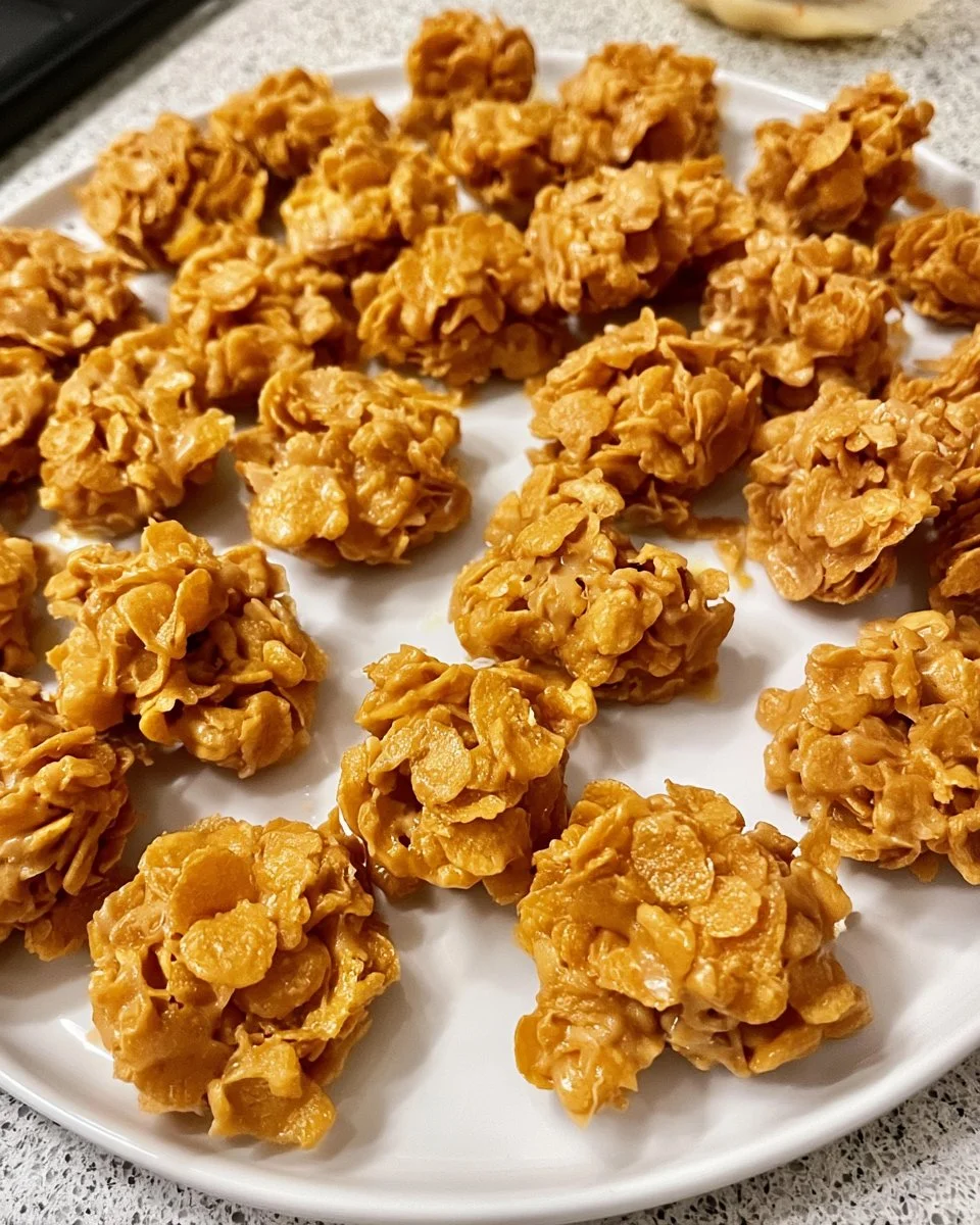 Peanut Butter Cornflake Clusters