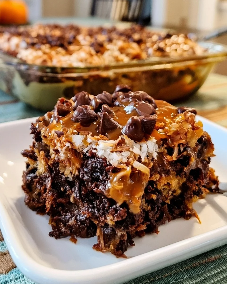 Samoas Brownie Dump Cake