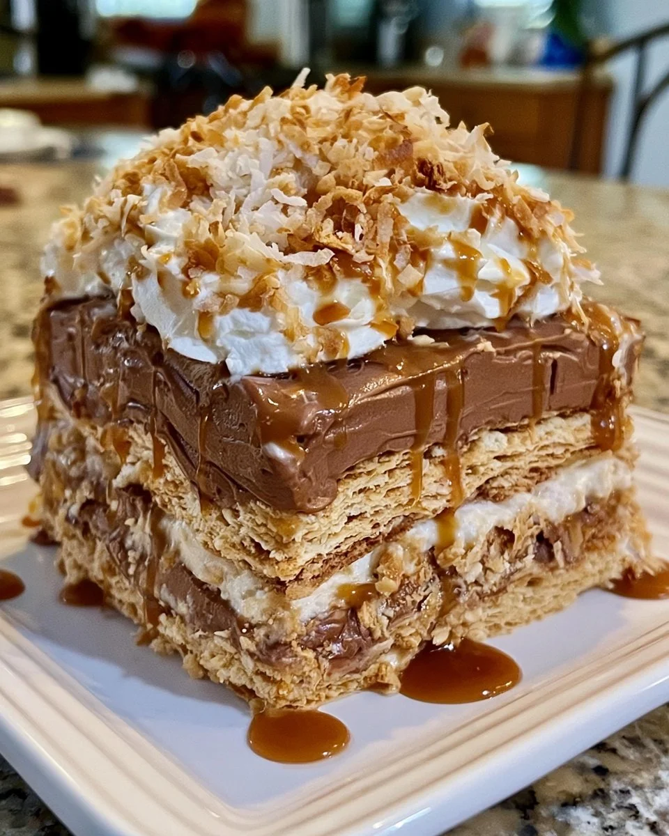Samoas Icebox Cake