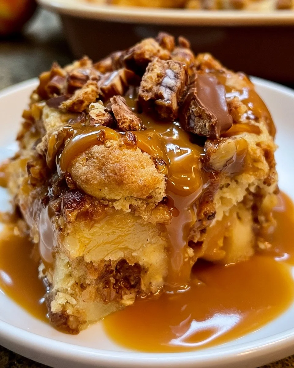 Snickers Peanut Butter Apple Dump Cake