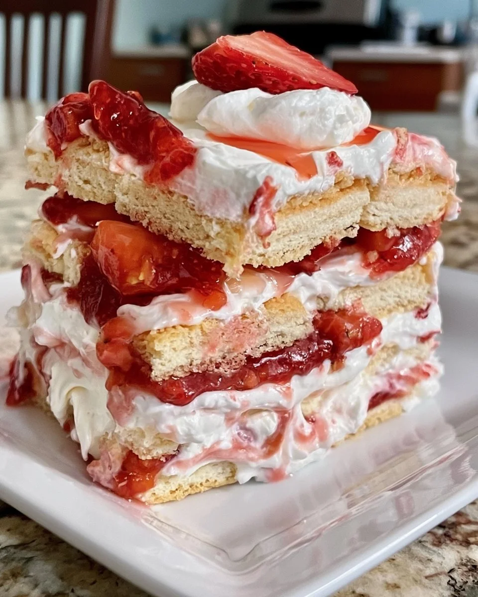 Strawberry Shortcake Icebox Cake