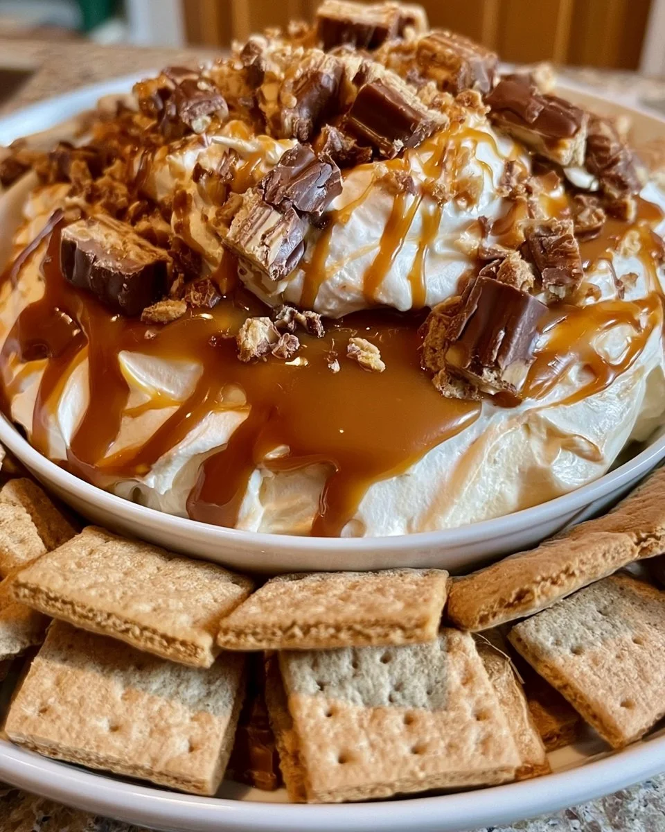 Twix Caramel Cheesecake Dip